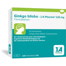 GINKGO BILOBA-1A Pharma 120 mg apvalkotās tabletes, 120 gab