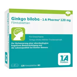 GINKGO BILOBA-1A Pharma 120 mg apvalkotās tabletes, 120 gab