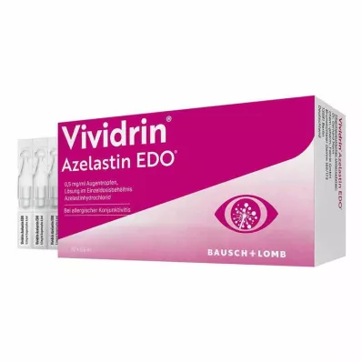 VIVIDRIN Azelastīns EDO 0,5 mg/ml oftalmoloģiskais šķīdums EDP, 20X0,6 ml VIVIDRIN Azelastīns EDO 0,5 mg/ml oftalmoloģiskais šķīdums EDP, 20X0,6 ml