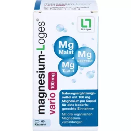 MAGNESIUM-LOGES Vario 100 mg kapsulas, 60 gab