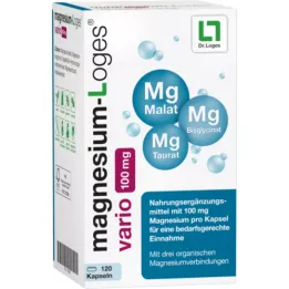 MAGNESIUM-LOGES Vario 100 mg kapsulas, 120 gab