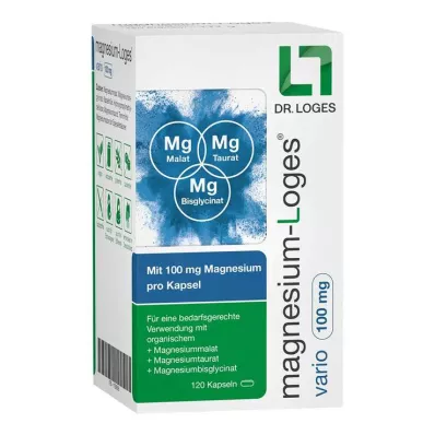 MAGNESIUM-LOGES Vario 100 mg kapsulas, 120 gab