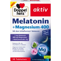 DOPPELHERZ Melatonīns + magnijs 400 tabletes, 30 kapsulas