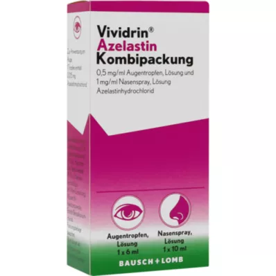 VIVIDRIN Azelastīns kombip. 0,5 mg/ml ATR+1 mg/ml NAS, 1 P