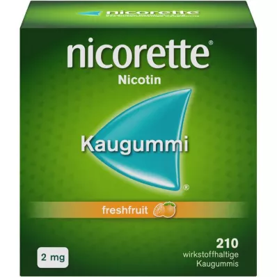 NICORETTE 2 mg svaigu augļu košļājamā gumija, 210 gab