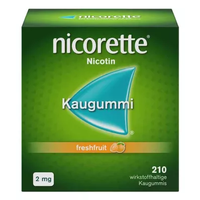 NICORETTE 2 mg svaigu augļu košļājamā gumija, 210 gab NICORETTE 2 mg svaigu augļu košļājamā gumija, 210 gab