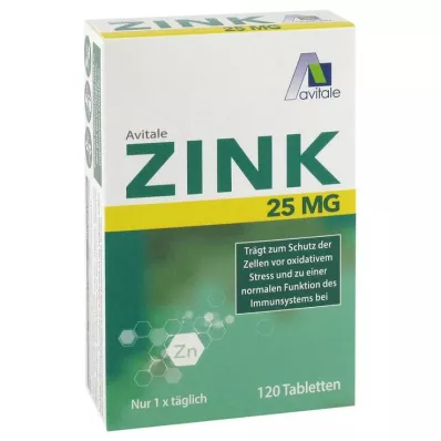 ZINK 25 mg tabletes, 120 gab ZINK 25 mg tabletes, 120 gab