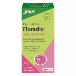 FLORADIX Dzelzs folijskābes tabletes, 84 kapsulas