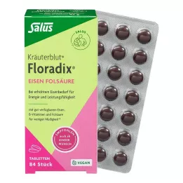 FLORADIX Dzelzs folijskābes tabletes, 84 kapsulas