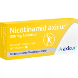 NICOTINAMID axicur 200 mg tabletes, 10 gab