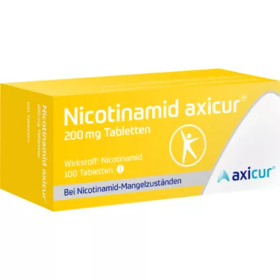 NICOTINAMID axicur 200 mg tabletes, 100 gab
