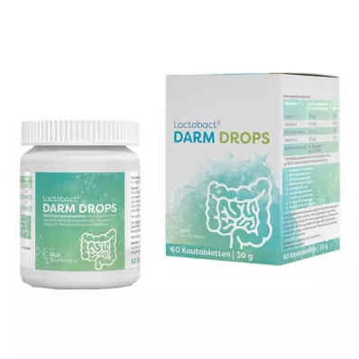 LACTOBACT DARM DROPS Košļājamās tabletes, 60 gab LACTOBACT DARM DROPS Košļājamās tabletes, 60 gab
