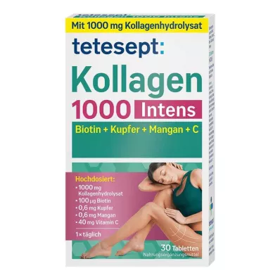 TETESEPT Kolagēns 1000 Intens tabletes, 30 kapsulas TETESEPT Kolagēns 1000 Intens tabletes, 30 kapsulas