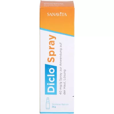 DICLOSPRAY 40 mg/g aerosola uzklāšanai uz ādas, 25 g