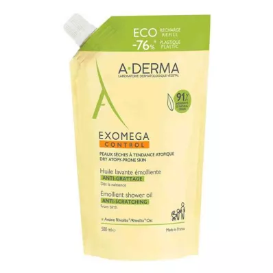 A-derma Exomega Control dušas eļļas uzpilde (500 ml) A-derma Exomega Control dušas eļļas uzpilde (500 ml)