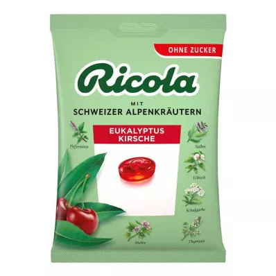 Ricola bezcukura maisiņš ar eikalipta ķiršu konfektēm, 75 g Ricola bezcukura maisiņš ar eikalipta ķiršu konfektēm, 75 g