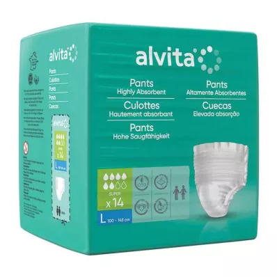 Alvita Inkontinences Bikses super lielas, 14gab Alvita Inkontinences Bikses super lielas, 14gab