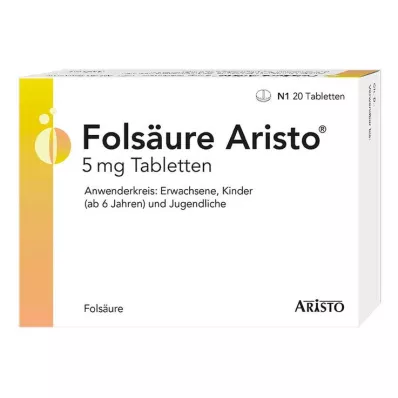 Folijskābe Aristo 5 mg tabletes, 20 gab