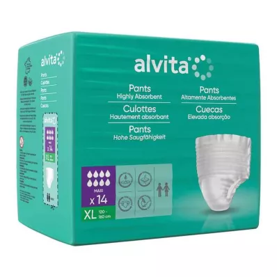 ALVITA Inkontinences bikses maxi xl, 14 gab ALVITA Inkontinences bikses maxi xl, 14 gab