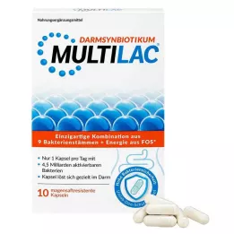MULTILAC Zarnu sinbiotiskās kapsulas ar enterisko apvalku, 10 gab