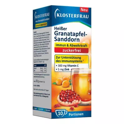 KLOSTERFRAU karstais granātābolu smiltsērkšķu cukurs bez cukura, 10X5 g KLOSTERFRAU karstais granātābolu smiltsērkšķu cukurs bez cukura, 10X5 g