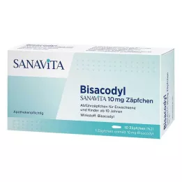 BISACODYL SANAVITA 10 mg svecītes, 10 gab