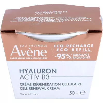 AVENE Hyaluron Activ B3 šūnu krēma uzpildes iepakojums, 50 ml