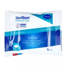 STERILLIUM Protect &amp; Care virsmu dezinfekcijas salvetes, 10 gab
