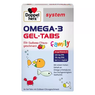 DOPPELHERZ Omega-3 Gel-Tabs ģimenes Erdb.Cit.sistēma, 60 gab DOPPELHERZ Omega-3 Gel-Tabs ģimenes Erdb.Cit.sistēma, 60 gab