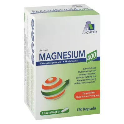 MAGNESIUM 400 mg kapsulas, 120 gab