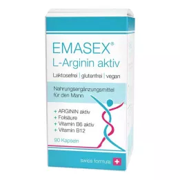 EMASEX L-arginīns aktīvās kapsulas, 90 kapsulas