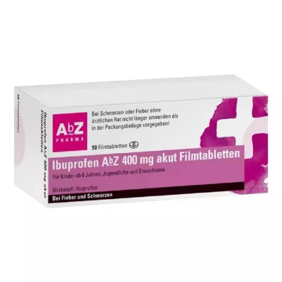 IBUPROFEN AbZ 400 mg akūtas apvalkotās tabletes, 50 gab IBUPROFEN AbZ 400 mg akūtas apvalkotās tabletes, 50 gab