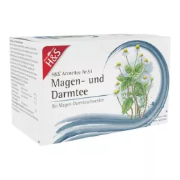 H&amp;S Kuņģa un zarnu tējas filtrēšanas maisiņi, 20X2,0 g