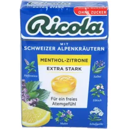 RICOLA o.Z.Box mentola citrons īpaši stipras konfektes, 50 g