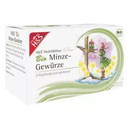 H&amp;S Ziemas tējas organiskās piparmētru garšvielu filtrēšanas maisiņš, 20X2,0 g