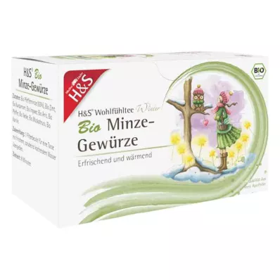 H&S ziemas tējas organiskās piparmētru garšvielu filtra maisiņš (20 x 2,0 g) H&S ziemas tējas organiskās piparmētru garšvielu filtra maisiņš (20 x 2,0 g)