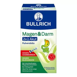 BULLRICH Kuņģis &amp; Zarnas 2in1 Akūtas pulverveida nūjiņas, 12 gab
