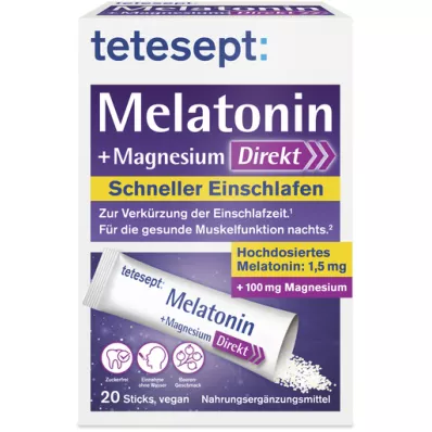 TETESEPT Melatonīns + Magnija Direct Sticks, 20 gab TETESEPT Melatonīns + Magnija Direct Sticks, 20 gab