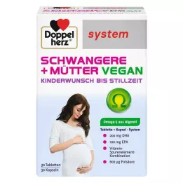 DOPPELHERZ Nogurušām sievietēm+mātēm vegan syst. combipack, 60 gab