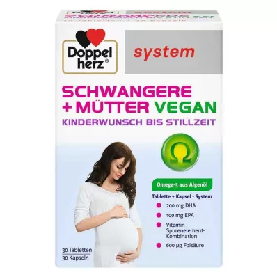 DOPPELHERZ Nogurušām sievietēm+mātēm vegan syst. combipack, 60 gab DOPPELHERZ Nogurušām sievietēm+mātēm vegan syst. combipack, 60 gab