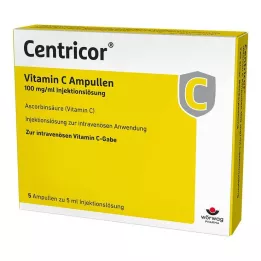 CENTRICOR C vitamīna ampulas 100 mg/ml injicējamam šķīdumam, 5X5 ml
