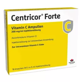 CENTRICOR Forte Vitamin C Amp. 200 mg/ml Inj. šķīdums, 5X5 ml
