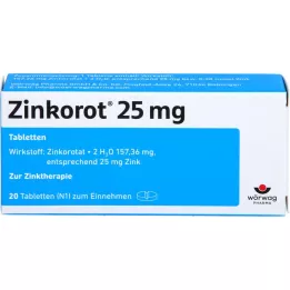 ZINKOROT 25 mg tabletes, 20 gab