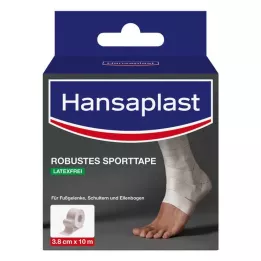 HANSAPLAST Izturīga sporta lenta 3,8 cmx10 m balta, 1 gab