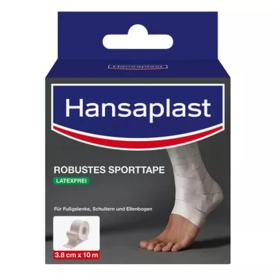 HANSAPLAST Izturīga sporta lenta 3,8 cmx10 m balta, 1 gab