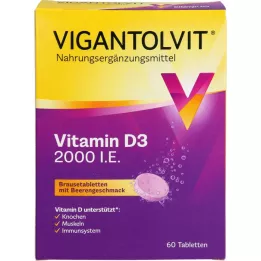VIGANTOLVIT 2000 I.U. D3 vitamīna putojošas tabletes, 60 gab