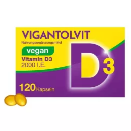 VIGANTOLVIT 2000 I.U. D3 vitamīna vegānu mīkstās kapsulas, 120 gab