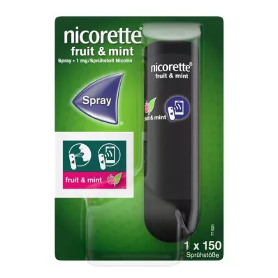 NICORETTE Augļi & Piparmētru aerosols 1 mg/smidzinātājs NFC, 1 gab NICORETTE Augļi & Piparmētru aerosols 1 mg/smidzinātājs NFC, 1 gab