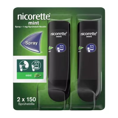 nicorette Mint Spray ar 1 mg nikotīna vienā aerosolā, 2 gab