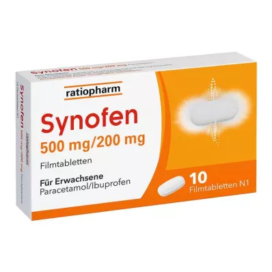 Synofen - ar ibuprofēnu un paracetamolu, 10 gab